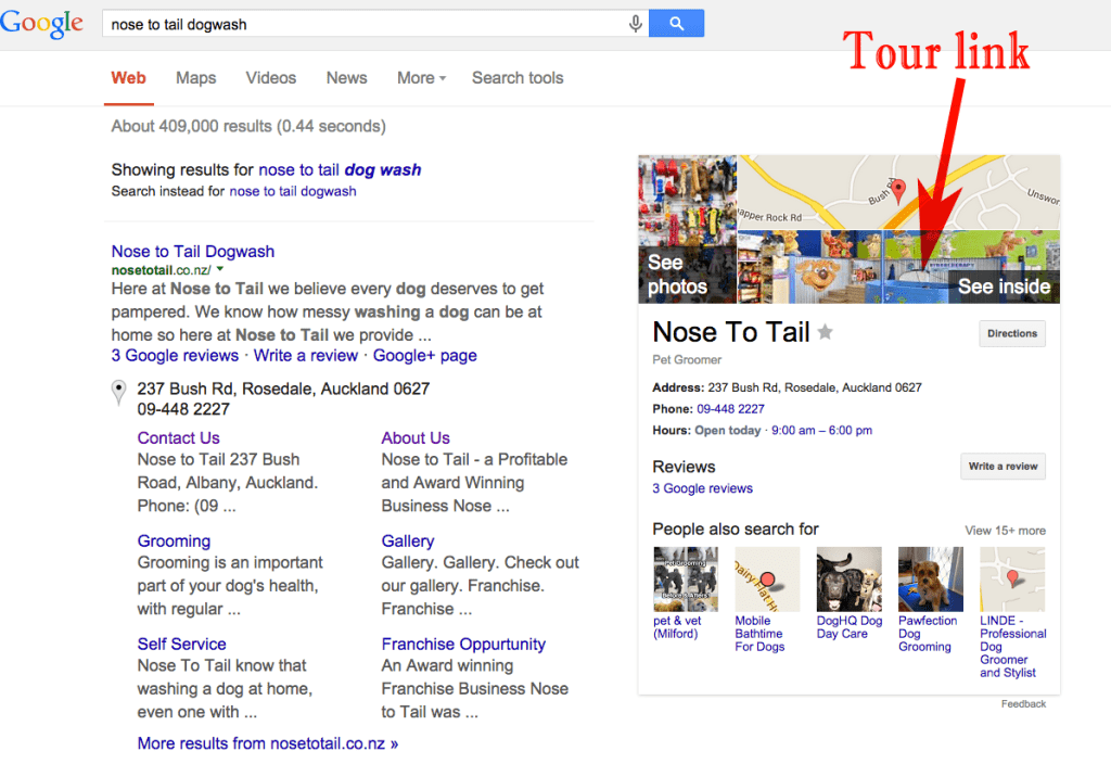 Nose to Tail Google SERP