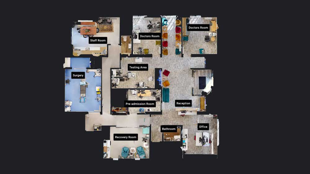 2D floor plan view